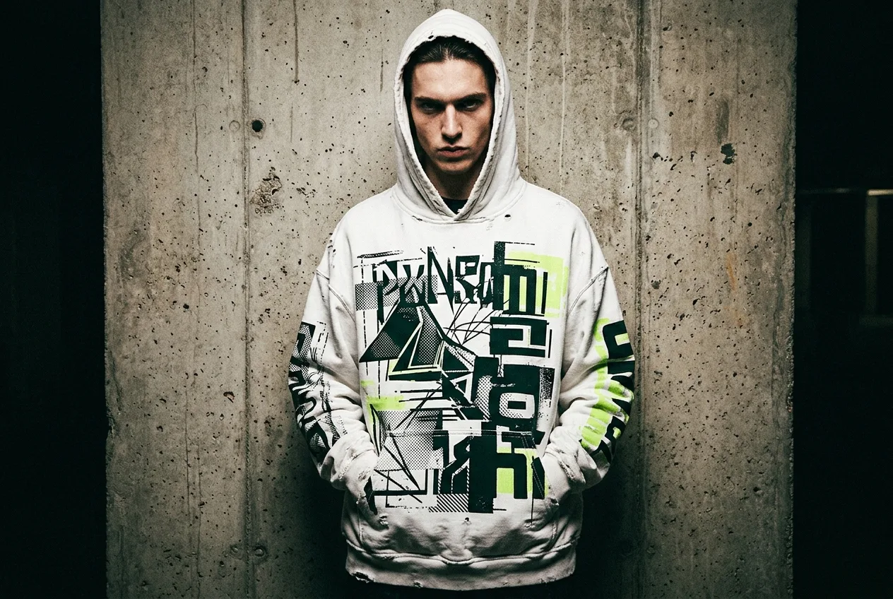 Anti-Future Hoodie mit DTF-Druck